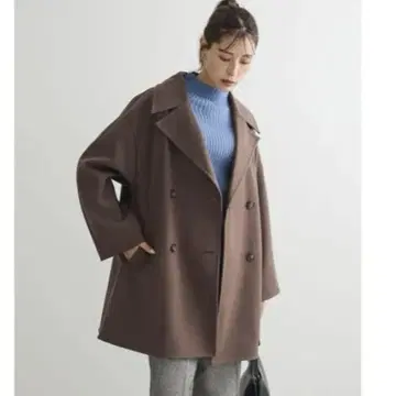 가격 인하 새상품급 오버 자켓 코트 브라운
