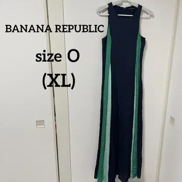 BANANA REPUBLIC [XL] 슬리브리스 롱 원피스 블랙 그린
