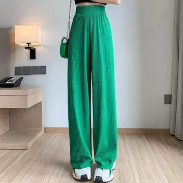 그린 리브 와이드 팬츠