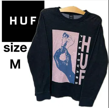 HUF 그래픽 프린트 긴팔 티셔츠 M 사이즈 롱티 프린트 남성용