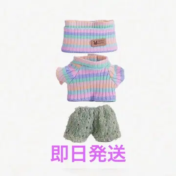 인형 의류 스트라이프 옷 갈아입기 의류 3종 세트
