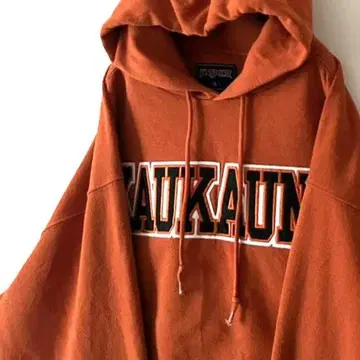 잔스포츠 KAUKAUNA 자수 후드티 L 테라코타 브라운 구제 의류