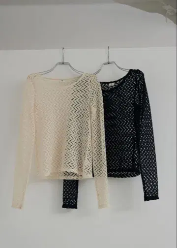 lit Lace Jacquard Tops
