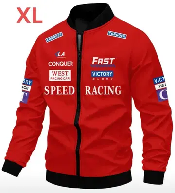 레이싱 자켓 빨간색 SPEED RACING 블루종 점퍼 XL