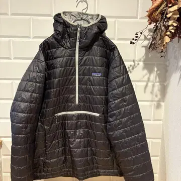 레어 patagonia 나노 퍼프 풀오버 다운 자켓 후드 부착