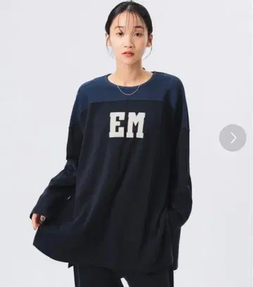 beams boy 로고 풋볼 롱 슬리브 네이비