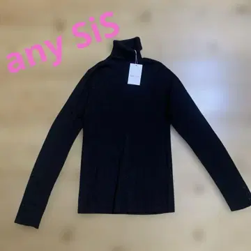 anySiS 블랙 터틀넥 스웨터