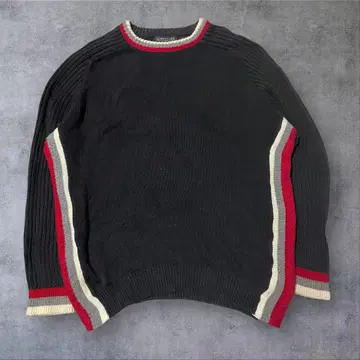 90s USA STRUCTURE 립 니트 크루넥 스웨터 XL