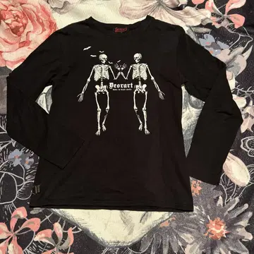 Deorart skull print Long-sleeved T-shirt