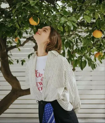프릭스스토어 멀티 스트라이프 숏 셔츠