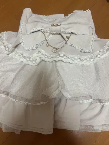 LIZLISA 빅 리본 캉캉 스커트 핑크