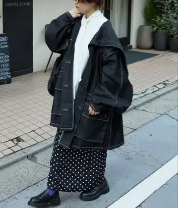 [ forky. ] 데님 세일러 후드 M62 밀리터리 파카