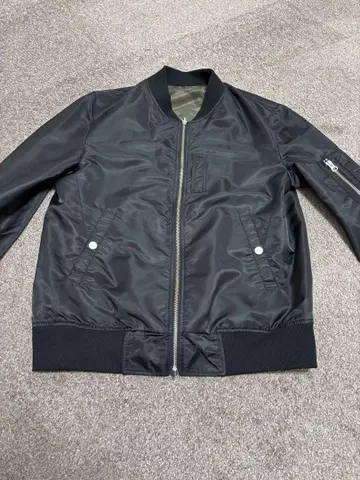 16SS/리버서블 MA-1/플라이트 자켓/M/나일론/블랙