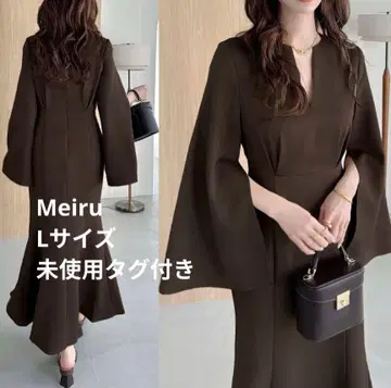 [ 미사용 택 포함 ] Meiru 슬릿 슬리브 머메이드 원피스 포멀