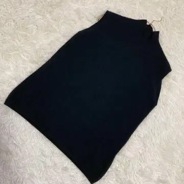 HIROKO KOSHINO 터틀 니트 블랙 9호 깔끔한 성인