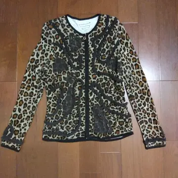 이타리야 레오파드 무늬 레오파드 집업 가디건 새상품급 11호