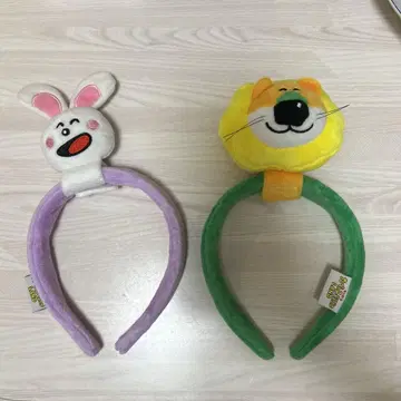 타베코 동물 머리띠 토끼 사자