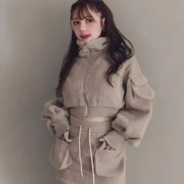 앤드 마리 [세트 판매] Miffy boa jacket & skirt