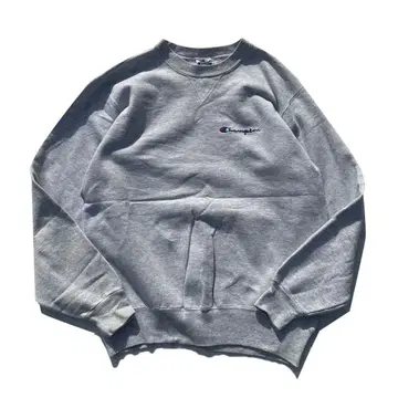 [ 90s ] USA제 Champion 앞V 로고 자수 맨투맨 그레이 M
