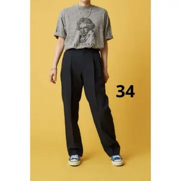 SHINZONE 크라이슬러 팬츠 블랙 34