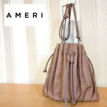 AMERI Vintage 인조 가죽 플리츠 백