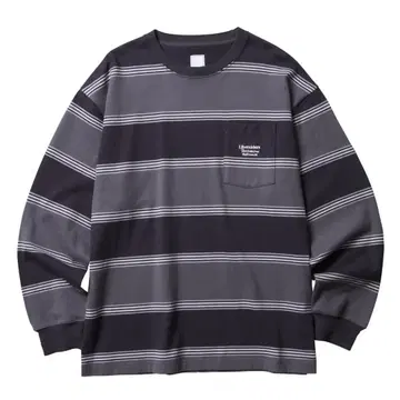Liberaiders 스트라이프 L/S 티셔츠 (블랙)
