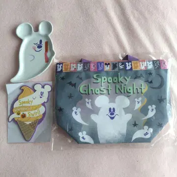 미사용 새상품 디즈니 할로윈 스푸키 고스트 나이트 수베니어 3세트