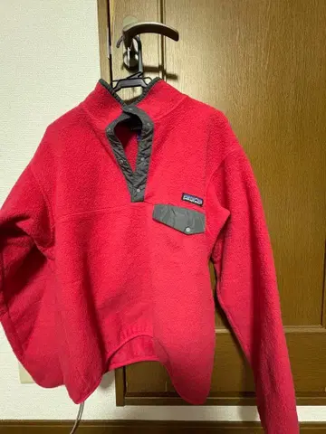 patagonia 하프 지퍼 플리스 자켓 M 빨간색