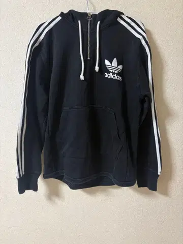 adidas 하프 지퍼 후드티 L 쓰리라인 풀오버