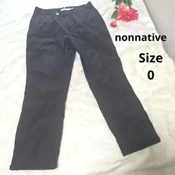 [ 인기 nonnative ] 블랙 안감 무늬 캐주얼 팬츠 사이즈 0