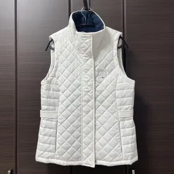 [ 미사용 ] tommy hilfiger 화이트 퀼팅 베스트 골프