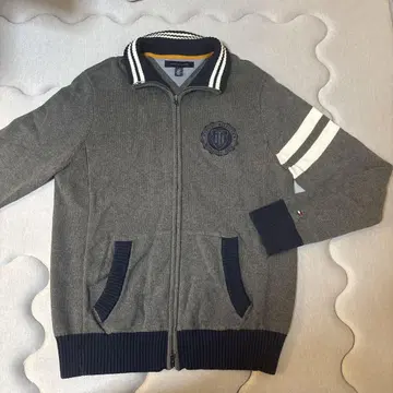 [새상품급] TOMYHILFIGER 집업 트레이닝복 그레이 스트라이프
