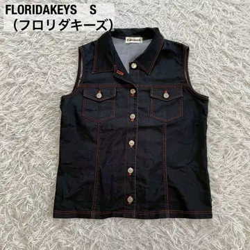 FLORIDAKEYS (플로리다 키즈) 프론트 포켓 베스트 데님 베스트