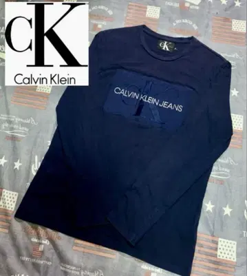 Calvin Klein Jeans 캘빈클라인 자수 로고 롱 T셔츠