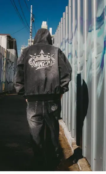 9090 King Logo 빈티지 데님 셋업