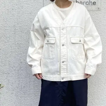 cafune 카프네 V넥 오버 사이즈 데님 자켓