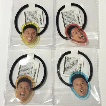 나카야마킨니군 얼굴 디자인 머리끈 4개 세트