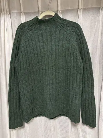 J.CREW 리브 라무스 울 스웨터 S 그린
