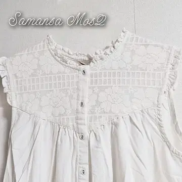 택 포함 SamansaMos2 사만사 모스모스 레이스 덧댄 민소매 원피스