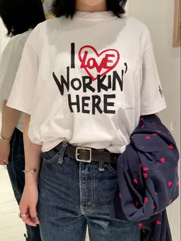 I LOVE WORKIN' HERE 티셔츠 M 사이즈