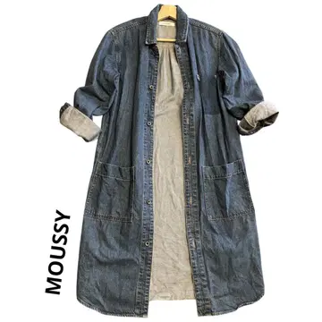 [ 새상품급 ] MOUSSY/마우지 데님 셔츠 G 롱 기장