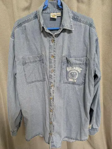 Billabong 데님 셔츠 스마일리 페이스