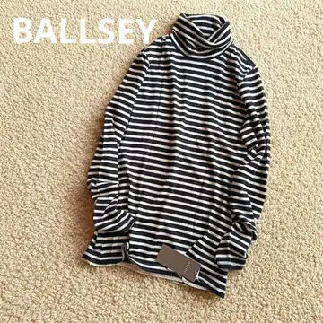 새상품 BALLSEY 보르지 보더 터틀 니트 블랙 화이트