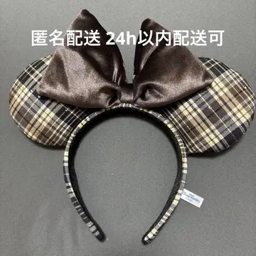 미니 머리띠 디즈니 체크 브라운