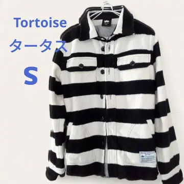 [ Turtoise ] 보더 셔츠 자켓 / 울 혼방 컷팅 밑단 거북이