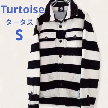 [ Turtoise ] 보더 셔츠 자켓/울 혼방 밑단 커팅 카메