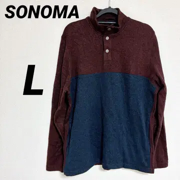SONOMA 하프 지퍼 플리스 맨투맨 하프 버튼 [ L ] 소노마