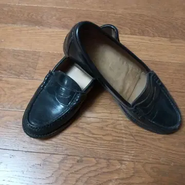 리걸 블랙 레이디 가죽 로퍼