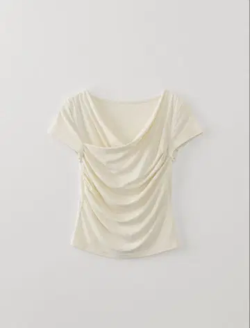 OHOTORO 2way Shirring Half Top