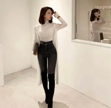 QUNG 벨트 하이웨스트 스키니 L 사이즈